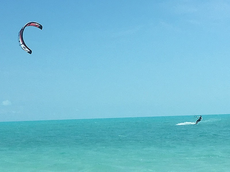 Distant View of Kiteboarder