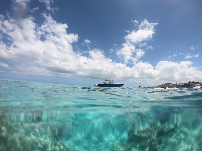 Wide View of Navis Vessel With Underwater View