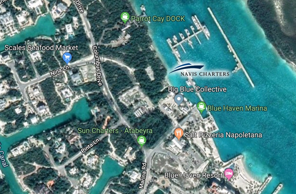 Map of Navis Charters Pick Up Location